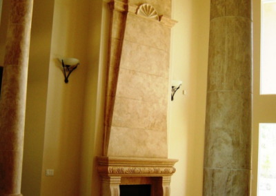 Custom Natural Stone Fireplace